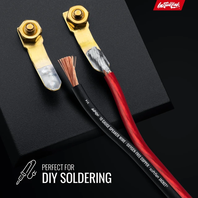 Alt view image 6 of 7 - 10 AWG Gauge Speaker Wire Cable (50 Feet) Stereo, Car or Home Theater, OFC