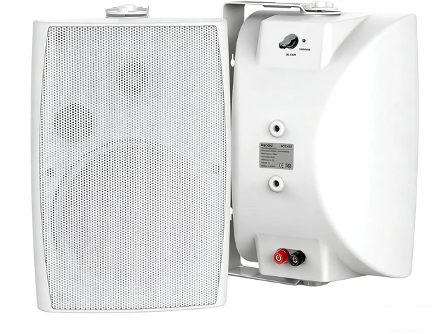 Main image of 4 Inches 200 Watts Outdoor Bluetooth Speakers, Bluetooth 5.3,TWS Stereo Paring,Wall Mount Speaker System Waterproof Suitable for Patio Home Poolside Deck Backyard (Pair, White)