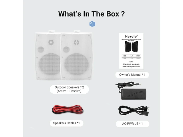 Alt view image 7 of 7 - 4 Inches 200 Watts Outdoor Bluetooth Speakers, Bluetooth 5.3,TWS Stereo Paring,Wall Mount Speaker System Waterproof Suitable for Patio Home Poolside Deck Backyard (Pair, White)