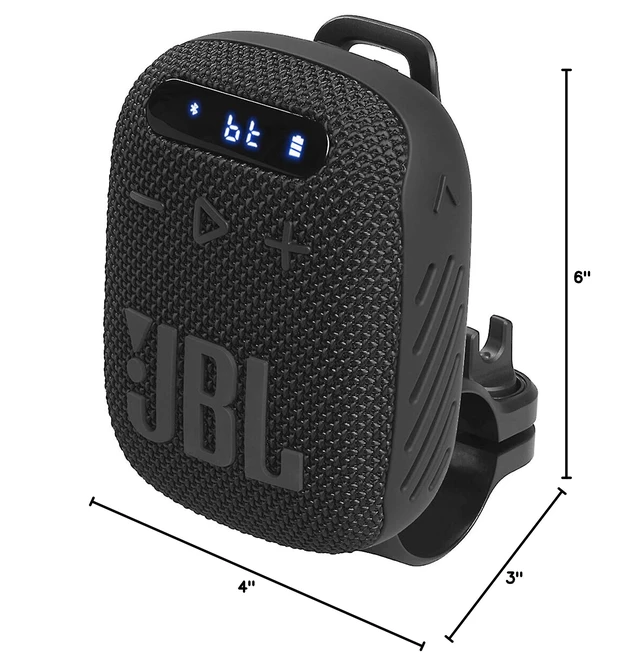 Alt view image 6 of 6 - Wind 3 Portable Bluetooth Speaker and FM Tuner Radio for Bike Handlebars