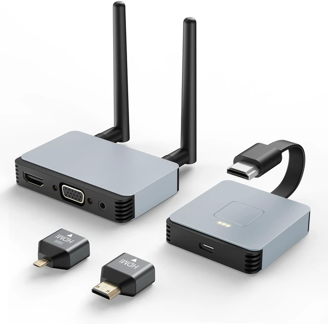 Main image of Wireless HDMI Transmitter and Receiver - Plug & Play 2.4/5GHz Streaming Video/Audio from Laptop, PC to HDTV/Projector/Monitor