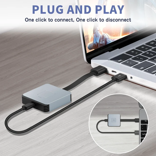 Alt view image 2 of 7 - Wireless HDMI Transmitter and Receiver - Plug & Play 2.4/5GHz Streaming Video/Audio from Laptop, PC to HDTV/Projector/Monitor