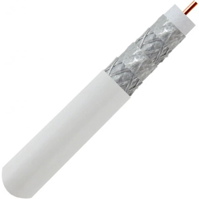 Alt view image 6 of 6 - Cable 1000 ft. RG6 Quad Shielded Coaxial Cable for use with Audio, Video, and CATV/MATV Transmissions. White