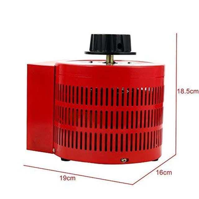 Alt view image 7 of 7 - 2000VA Variable Transformer Voltage Regulator Transformer Converter Auto Variable,20Amp Variable Transformer,110V Input 0-130V Output AC Voltage Regulator,4 Extra Fuses