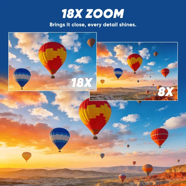 Alt view image 6 of 7 - 5K Digital Cameras for Photography -Auto Focus 80MP Video Cameras for YouTube, 18X Zoom Travel Camera with 180° Flip Screen, 2 Batteries, Lens Hood & 32GB Card