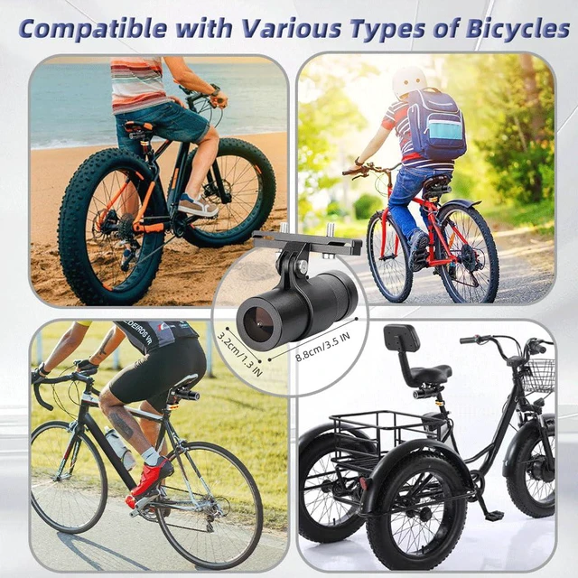 Alt view image 2 of 7 - WiFi Bicycle Rear Camera with Tail Light, WiFi HD 1080P 150° Wide Angle Lens Intelligent Vibration Detection Power on/Off Waterpoof Bike Dash Camera, Starlight Night Vision G-Sensor (Black2)
