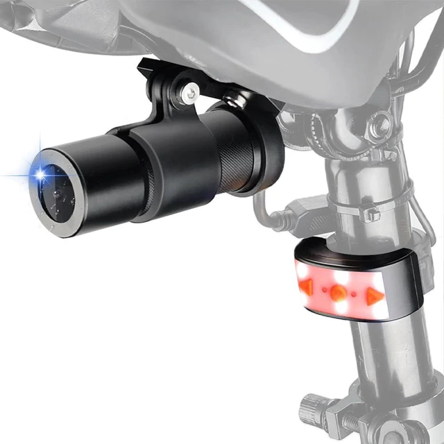 Main image of WiFi Bicycle Rear Camera with Tail Light, WiFi HD 1080P 150° Wide Angle Lens Intelligent Vibration Detection Power on/Off Waterpoof Bike Dash Camera, Starlight Night Vision G-Sensor (Black2)