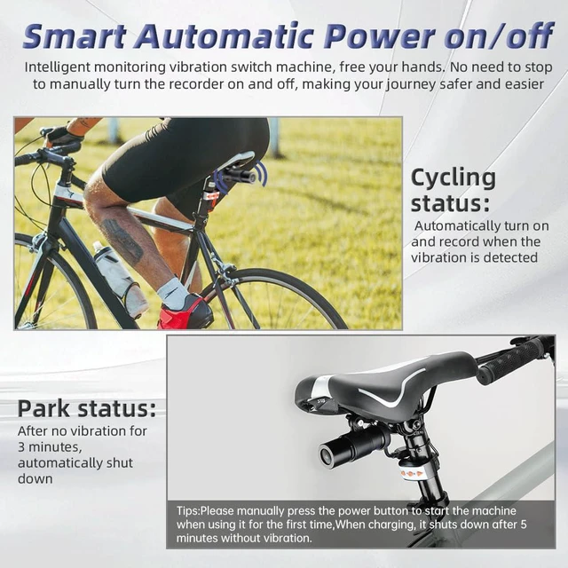 Alt view image 4 of 7 - WiFi Bicycle Rear Camera with Tail Light, WiFi HD 1080P 150° Wide Angle Lens Intelligent Vibration Detection Power on/Off Waterpoof Bike Dash Camera, Starlight Night Vision G-Sensor (Black2)