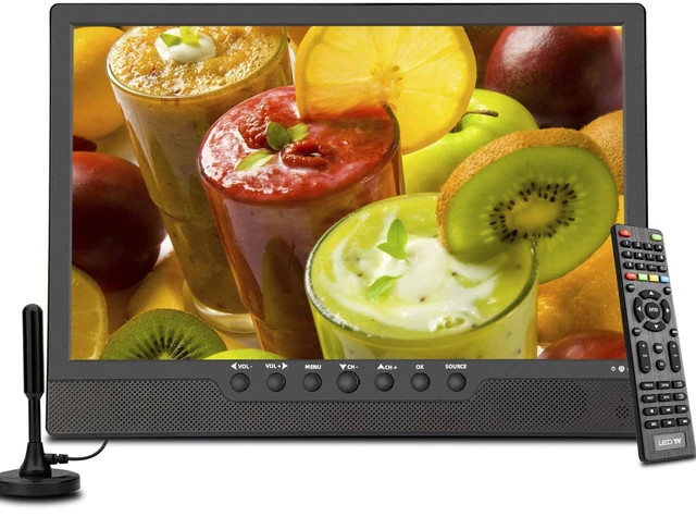 Main image of 14'' Portable TV,Small TV with Batterys-HDMI,USB,AV Slot and 1 Antenna,Remote Control,12 Volt car Cable/AC for RV car/Camping/Kitchen