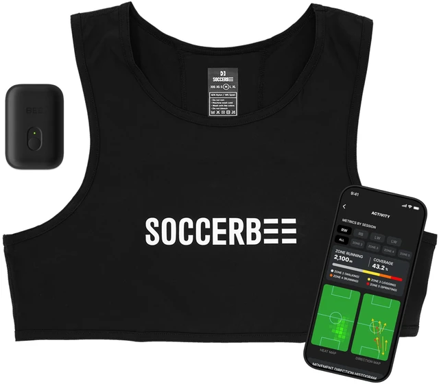 Main image of BEE PRO 2 - Sports GPS Tracker & Vest for Outdoor Sports | 30days Trial Included & Subscription Requierd | Soccer Training Equipment | Fitness Tracker (Extra Large)