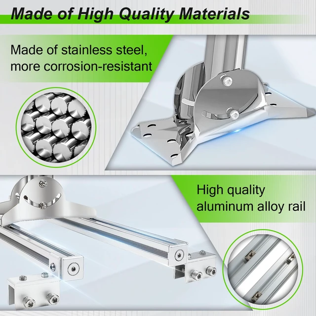 Alt view image 2 of 4 - Adjustable Starlink Gen 3 Roof Mount, Stainless Steel Starlink Mounting Kit Gen 3 for Standing Seam Metal Roof with 0-30° Adjustable Starlink Gen 3 Adapter