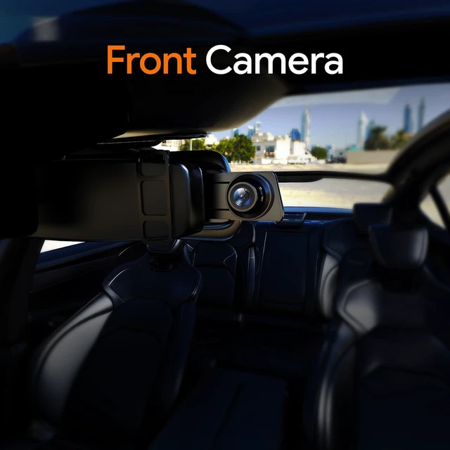 Alt view image 4 of 4 - 3 Channel Mirror Dash Camera for Cars,9.66" Triple Rear View Mirror with Front 4K/3K, Inside and Rear 1080P with WiFi, G-Sensor, Night Vision, Reverse Assist, Parking Monitoring (Include 64GB Card)