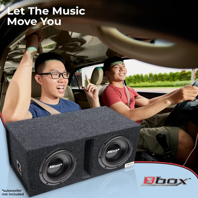 Alt view image 2 of 4 - Bbox Dual 12 Inch Subwoofer Box Ported Vented Enclosure 35 Hz Tuned 1.4 Cu Ft Per Sub Pro Series