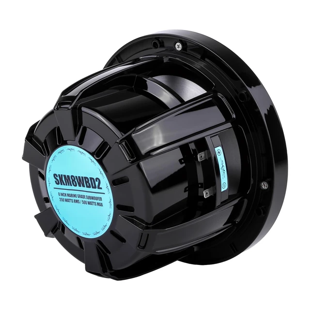 Alt view image 4 of 4 - SKM8WBD2 8" 500W Max Power Dual 2 Ohm Marine Subwoofer (Black)