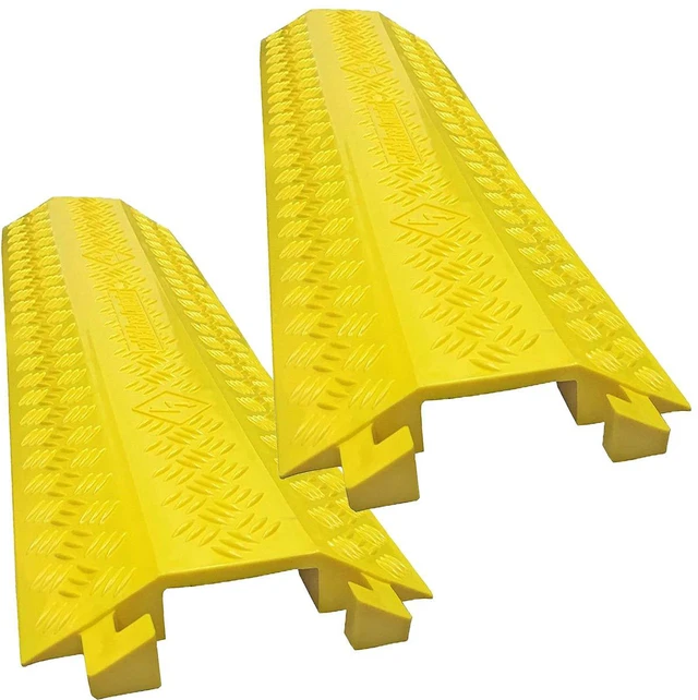 Main image of Drop Trak Cable & Hose Protector Cord Cover - Medium - Yellow - 2 Pack
