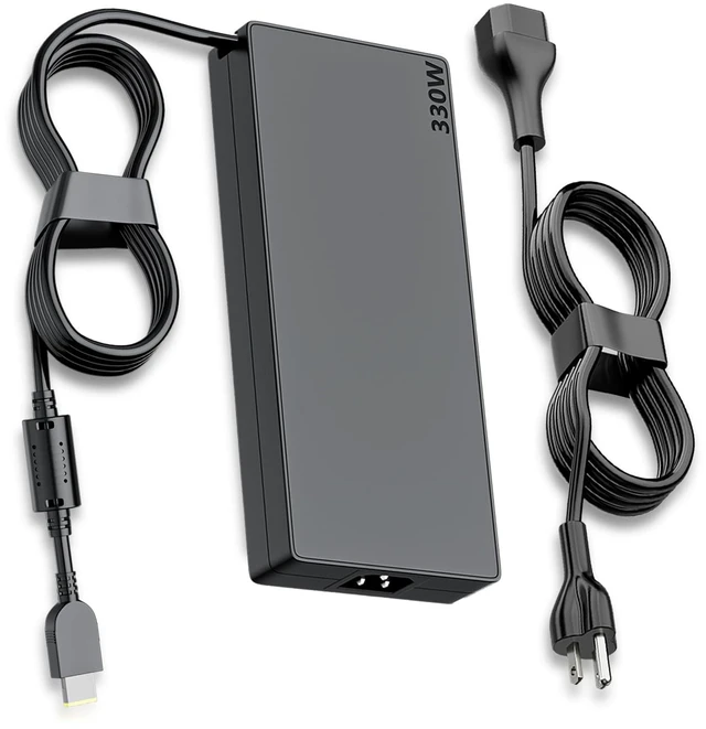 Main image of 330W Slim GaN Laptop Charger Compatible with Lenovo Legion pro 7 7i 5i 5 9 9i 15 16 17 16IRX8 16IRX9 RTX 4070 4080 4090 Yoga AIO 7 ADL330SDC3A GX21M50608 20V 16.5A Gaming AC Adapter Power Supply Cord