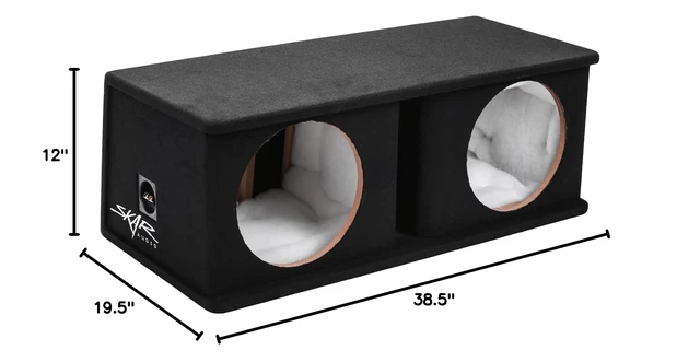 Alt view image 7 of 7 - SK2X12V Dual 12" Universal Fit Ported Subwoofer Enclosure