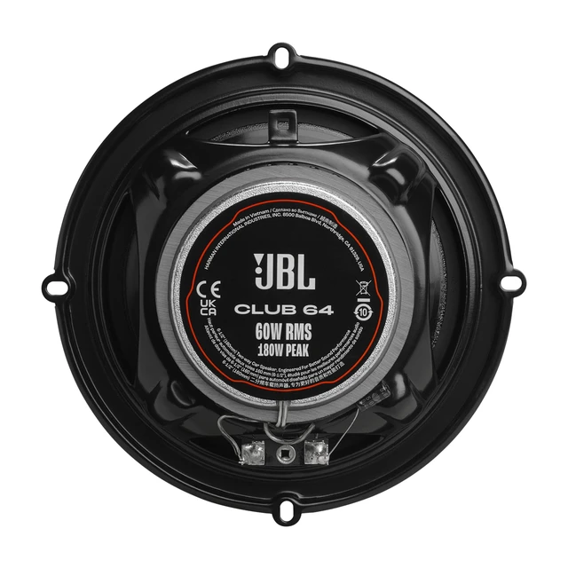 Alt view image 4 of 6 - Club 64-6-1/2" (160mm) Two-Way Car Speaker, 60W RMS, 180W Peak, Sensitivity (@ 2.83V): 93dB, Frequency Response: 48Hz 21kHz, Nominal Impedance: 3.0 ohms