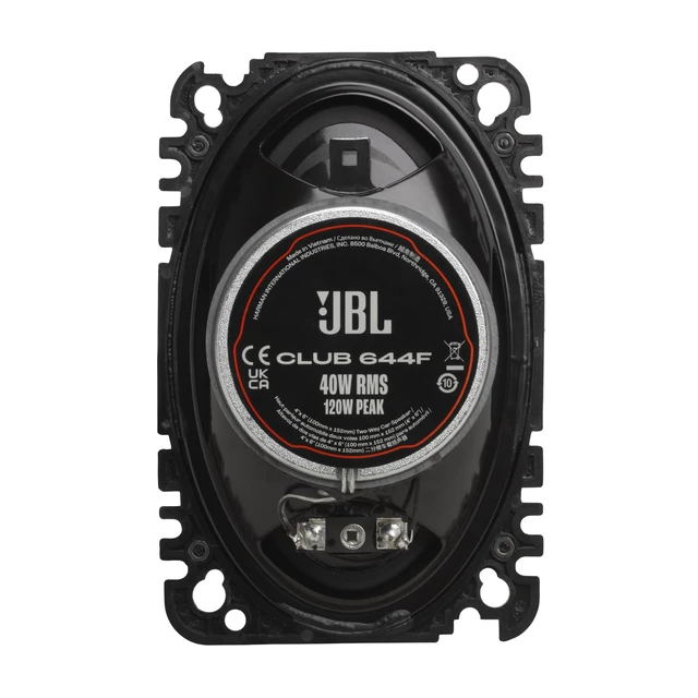 Alt view image 3 of 5 - Club 644F - 4"x 6" (100mm x 152mm) Two-Way Car Speaker, 40W RMS, 120W Peak, Sensitivity (@ 2.83V): 92dB, Frequency Response: 75Hz 20kHz, Nominal Impedance: 3.0 ohms