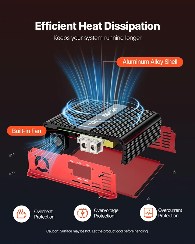 Alt view image 6 of 7 - Monoblock Car Amplifier, 3000W RMS MAX, 1/2/4 Ohm Stable, 1-Channel Class D Car Audio Amplifier with Remote Subwoofer Level Control, Low Pass Filter and Bass Boost, Volume Controller Included