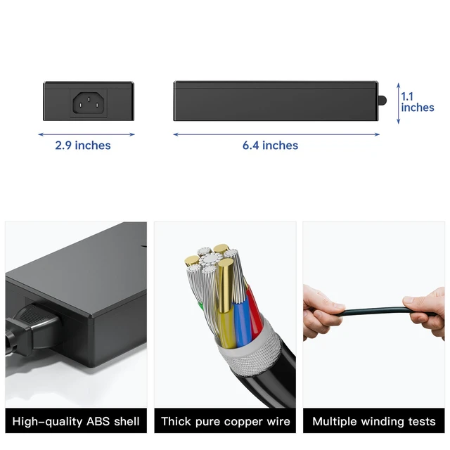 Alt view image 3 of 6 - 240W Charger Fit for Asus Rog Zephyrus G16 G14 2025 2024 GU605 GA605 GA403 Tuf Gaming A18 A16 A14 FA608 FA401 FA808 ProArt P16 PX13 H7606 HN7306 V16 V3607 Flow Z13 GZ302EA, ADP-240EB B