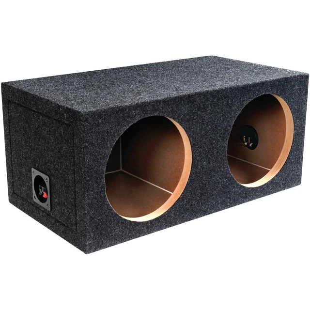 Alt view image 4 of 7 - BBox E10D Dual 10" Sealed Carpeted Subwoofer Enclosure, Black