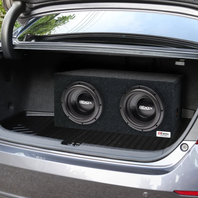 Alt view image 7 of 7 - BBox E10D Dual 10" Sealed Carpeted Subwoofer Enclosure, Black