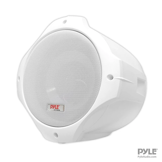 Alt view image 2 of 7 - Waterproof Marine Wakeboard Tower Speakers - 8in Dual Subwoofer Speaker Set and 1 Tweeter with 300 Watt Power - 2-Way Boat Audio Stereo System with Mounting Bracket - 1 Pair PLMRW85 (White)
