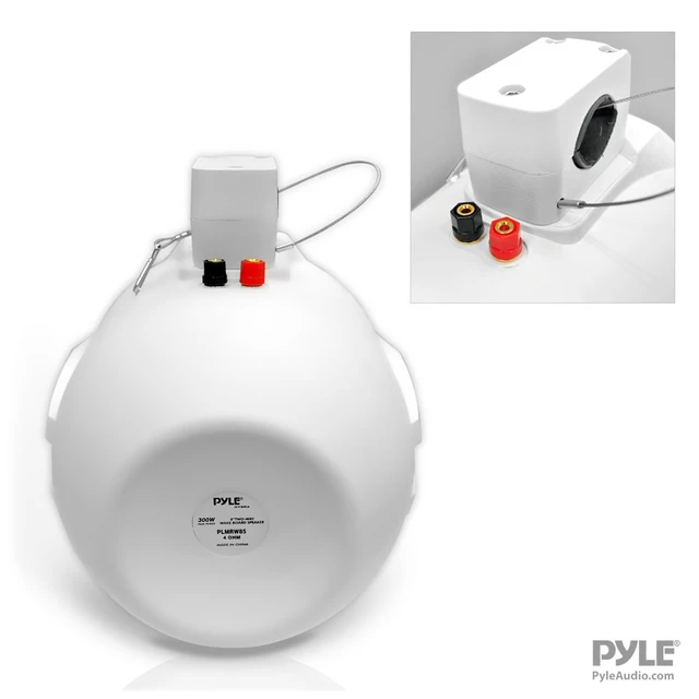 Alt view image 4 of 7 - Waterproof Marine Wakeboard Tower Speakers - 8in Dual Subwoofer Speaker Set and 1 Tweeter with 300 Watt Power - 2-Way Boat Audio Stereo System with Mounting Bracket - 1 Pair PLMRW85 (White)