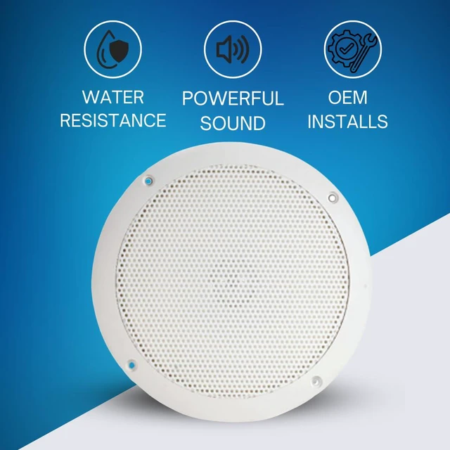 Alt view image 4 of 7 - ECO50-4W Waterproof Marine Speakers - RV, Camper, Boat, Wall and Floor Outdoor Speakers