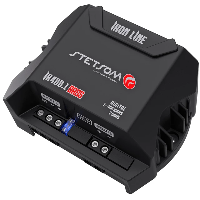 Alt view image 2 of 7 - IR 400.1 BASS 2 Ohms - Iron Line Digital Sub Amplifier, 2 Stable, Mono Car Audio, 400 Watts RMS, Compact Digital Amplifier, Full Range Sound Quality, Crossover, Bass Boost, for Subwoofers