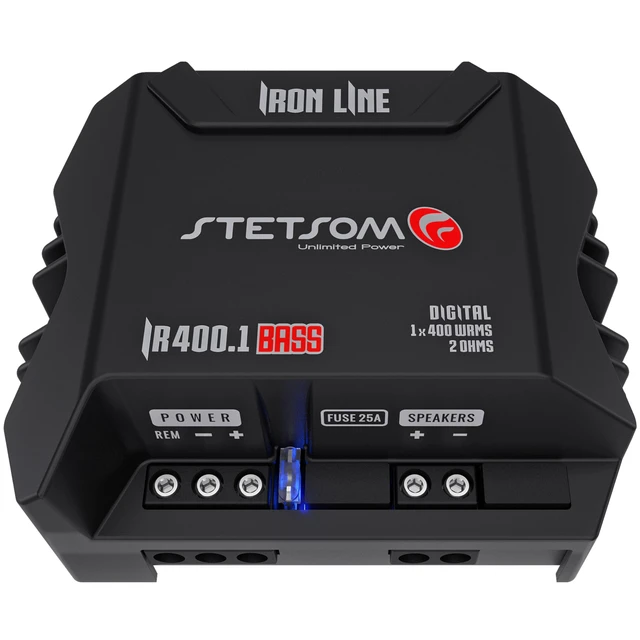 Alt view image 3 of 7 - IR 400.1 BASS 2 Ohms - Iron Line Digital Sub Amplifier, 2 Stable, Mono Car Audio, 400 Watts RMS, Compact Digital Amplifier, Full Range Sound Quality, Crossover, Bass Boost, for Subwoofers