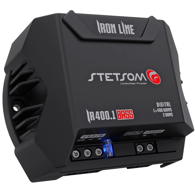 Alt view image 4 of 7 - IR 400.1 BASS 2 Ohms - Iron Line Digital Sub Amplifier, 2 Stable, Mono Car Audio, 400 Watts RMS, Compact Digital Amplifier, Full Range Sound Quality, Crossover, Bass Boost, for Subwoofers