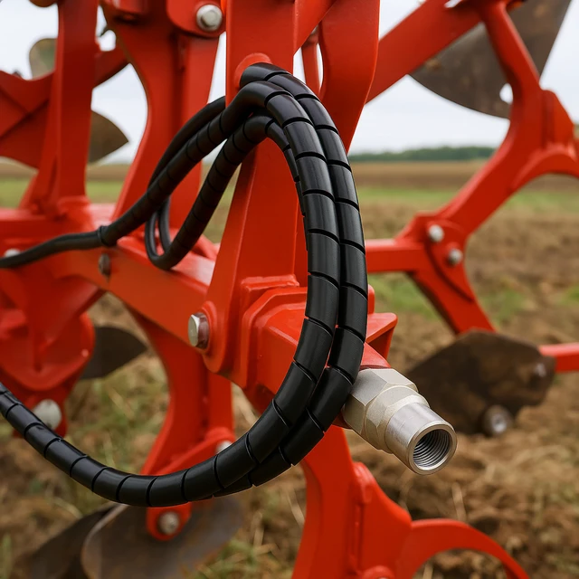 Alt view image 4 of 4 - 3/8 Inch Heavy Duty Spiral Wrap HDPE Flexible Plastic Cable Sleeve Hose Protector - 100 Feet - Black