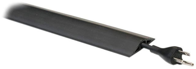 Main image of Legrand CDBK-50 Corduct 50 Foot Cord Cover for Floors, Holds 1 Cord or Cable, Black (1 Pack)
