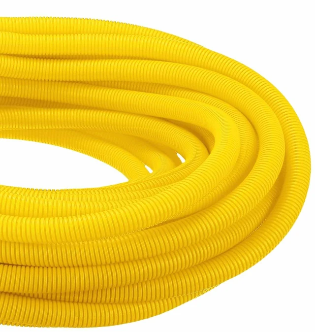 Main image of 100ft Wire Loom Split Tubing 1 Inch(25.4mm) ID, Cord Protectors from Pet Flexible Conduit Cable Management for Office Home Garden, Yellow