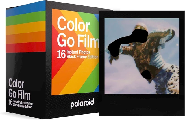 Alt view image 2 of 4 - Polaroid Originals Go Instant Color Film - Black Frame - for the Polaroid GO Camera Only - 2 Double Packs with Cloth (32 Photos) - Not Compatible with i-Type or 600 Cameras