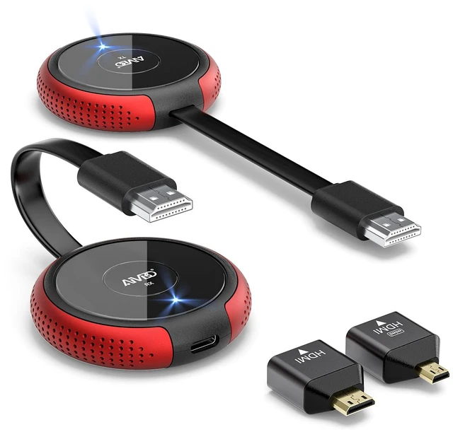 Main image of Wireless HDMI Transmitter and Receiver 4K, Casting 5G Stable Video/Audio Wireless HDMI Extender Kit for PC, Laptop, Camera, TV Box, Smartphone, PS5 to Monitor, Projector, HDTV 165FT/50M
