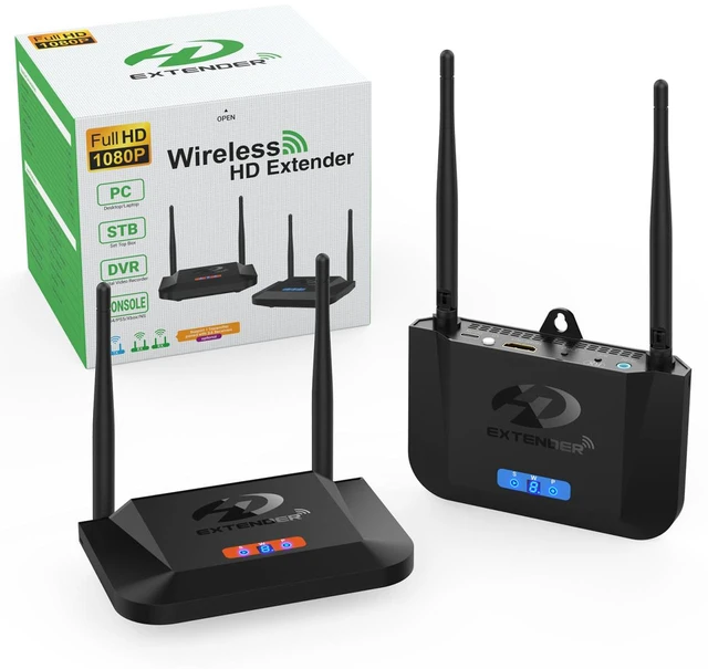 Main image of Wireless HDMI Transmitter and Receiver 4K Decoding 1080P 60HZ, 656 FT, HDMI Loop-Out, IR Extend, Dual Cooling Systems, 8 Channels, 1 TX to 3 RXS, Streaming from STB,PC,CCTV to TV,Projector,Monitor