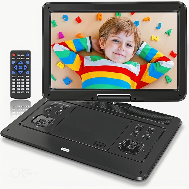 Main image of 16.9" Portable DVD Player with 14.1" HD Screen, USB/SD Card 5-6 Hour Battery, Support Multiple Disc Formats, Sync TV, Powerful Dual Speakers, for Kids & Car, Black
