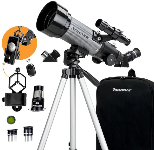 Main image of Travel Scope 70DX Portable Refractor Telescope 70mm Aperture, Fully-Coated Glass Optics Includes Bonus Phone Adapter, Backpack & More Ideal for Beginners & Travel