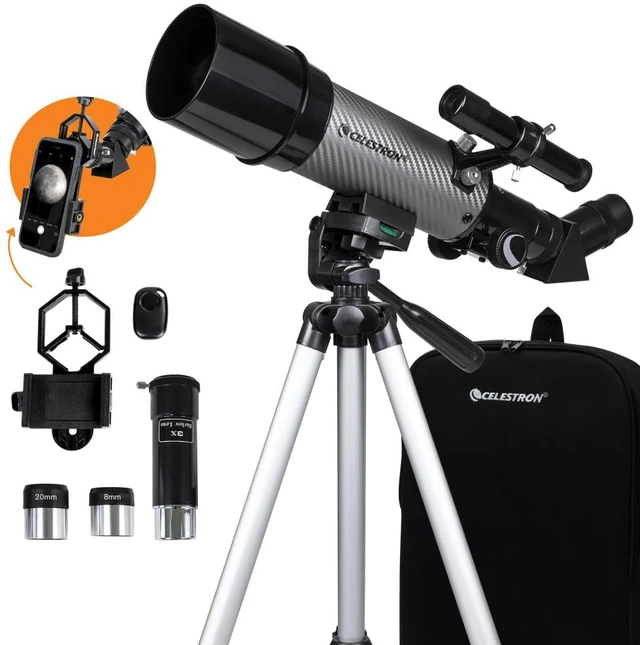 Main image of Travel Scope 60DX Portable Refractor Telescope 60mm Aperture, Fully-Coated Glass Optics Includes Bonus Phone Adapter, Backpack & More Ideal for Beginners & Travel