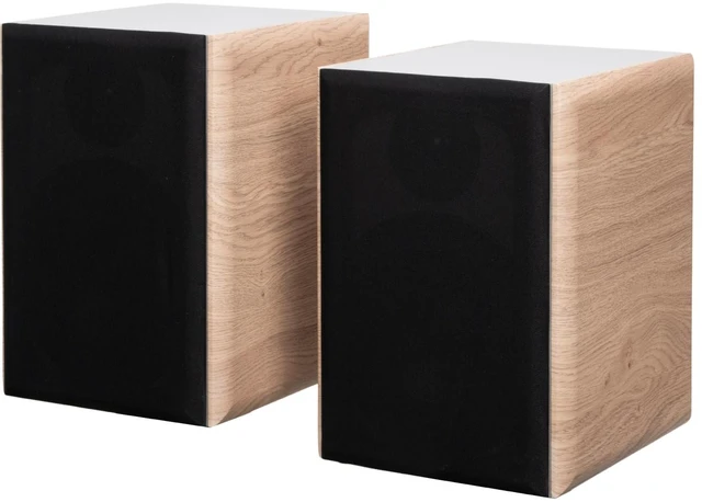 Main image of 6.5" Home Audio Speakers, 2-Way Passive Bookshelf, 240W Max Power, 1" Silk Dome Tweeter, Composite Woofer, Gold Plated 5 Way Binding Post, Rubber Surrounds, Beautiful Wood Grain Finish - Pair