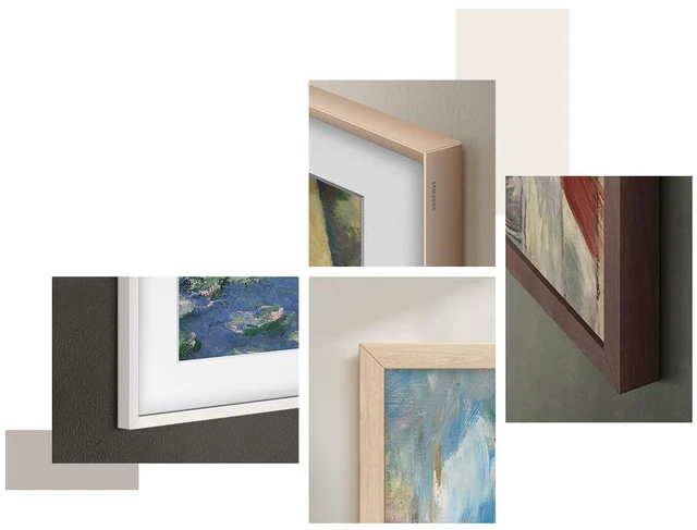 Alt view image 5 of 7 - 55" The Frame Customizable Bezel (2026 Model), Magnetic, Easy Installation, VG-SCFH55BWBZA, Modern Brown