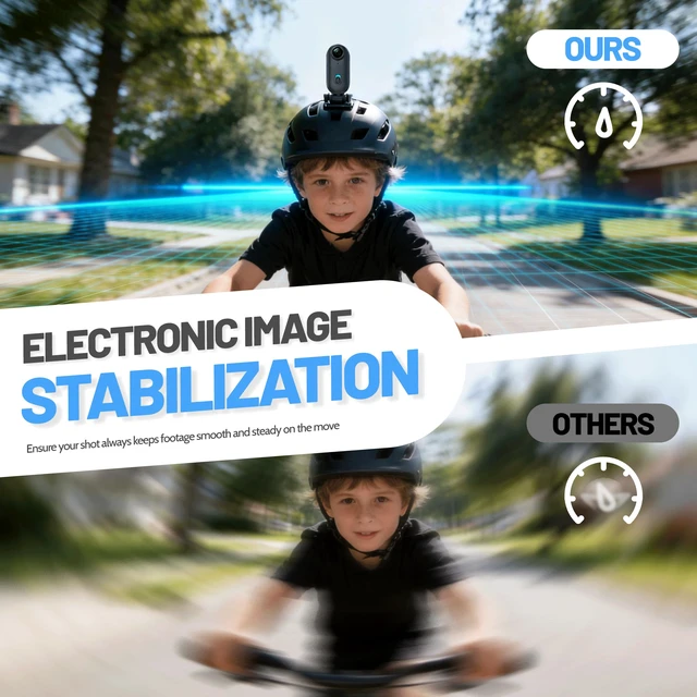 Alt view image 3 of 7 - EIS 4K 64GB Mini Body Camera, One Button POV Action Camera, Wearable Thumb Size Video Recorder with IPX7 Waterproof, Helmet Mount, Magnetic Sport DV for Bike Cycling, Pet, Vlogging(Black)