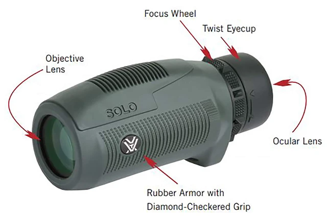 Alt view image 5 of 5 - Solo Monocular 10x25 | Adjustable Eyecup, Multi-Coated Lenses, Rubber Armor, Fogproof, Waterproof - Unlimited, Unconditional