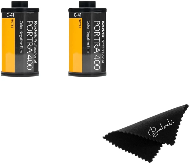 Main image of Kodak Portra 400 Film - 2 Pack of 36exp Rolls for 35mm Cameras with Premium Microfiber Cloth