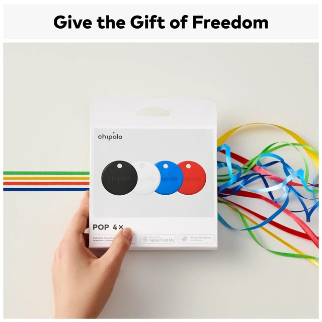 Alt view image 4 of 7 - POP Tracking Tag - Colorful, Compatible, Loud Bluetooth Tracker with Call Your Phone & Out of Range Alerts, Works with Apple Find My or Find Hub on Android - 4 Pack (Standard Mix)