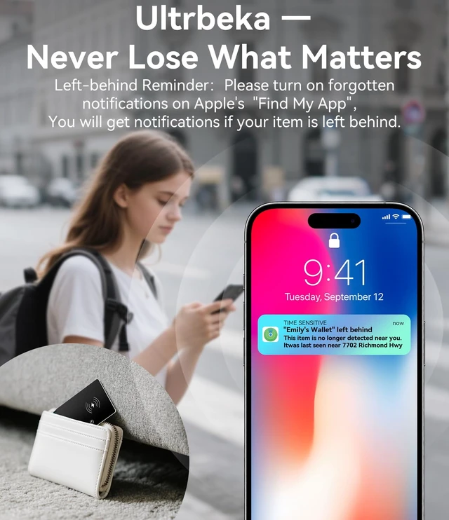Alt view image 5 of 6 - Air Tag Wallet Tracker Cards 6 Pack with 1 Wireless Charger, Rechargeable Bluetooth Trackers for Wallets, Works with Apple Find My, IP68 Waterproof, MFi Certified, iOS Only