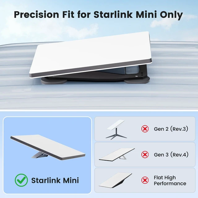 Alt view image 6 of 7 - for Starlink Mini Mount, 200lb Adjustable Starlink Magnetic Mount Heavy Duty Aluminum with Adjustable Magnets Installation Holes, Lockable Starlink Mini Roof Mount for RV Car Boat Truck